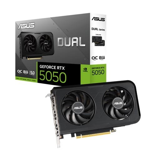 ASUS Dual GeForce RTX 5050 8GB GDDR6 OC Edition Graphic Card DUAL-RTX5050-O8G