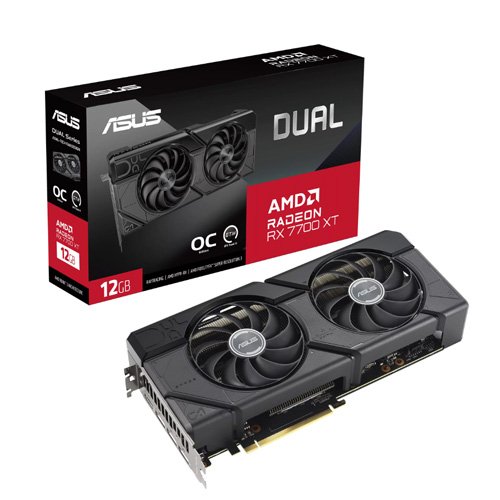ASUS Dual Radeon RX 7700 XT OC Edition 12GB GDDR6 Graphic Card Dual-RX7700XT-O12G