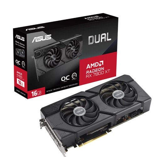 ASUS Dual Radeon RX 7800 XT OC Edition 16GB GDDR6 Graphic Card Dual-RX7800XT-O16G