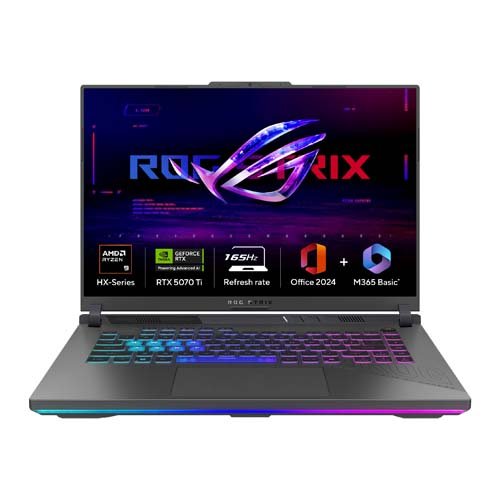 ASUS ROG Strix G16 (2025) G614 16 inch AMD Ryzen 9 8940HX RTX5070Ti 12GB GPU DDR5 16GB RAM 1TB SSD Gaming Laptop G614PR-RV032WS