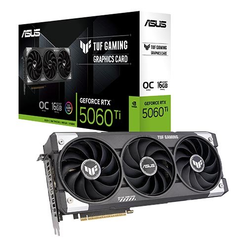 ASUS TUF Gaming GeForce RTX 5060 Ti 16GB GDDR7 OC Edition Graphic Card TUF-RTX5060TI-O16G-GAMING