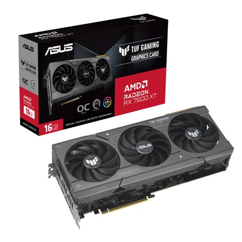 ASUS TUF Gaming Radeon RX 7600 XT OC Edition 16GB GDDR6 Graphic Card TUF-RX7600XT-O16G-Gaming