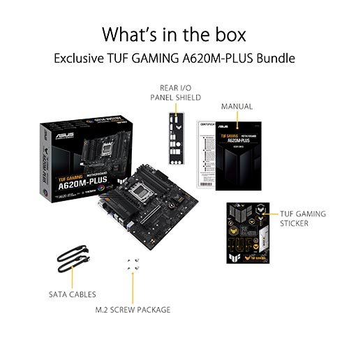 ASUS TUF Gaming A620M-PLUS AM5 A620 Motherboard