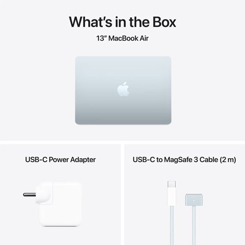Apple MC6U4HN/A MacBook Air (Apple M4 Chip/16 GB/512 GB SSD/MacOS Sequoia/Liquid Retina) 34.46 cm (13.6 inch) Sky Blue MC6U4HN/A