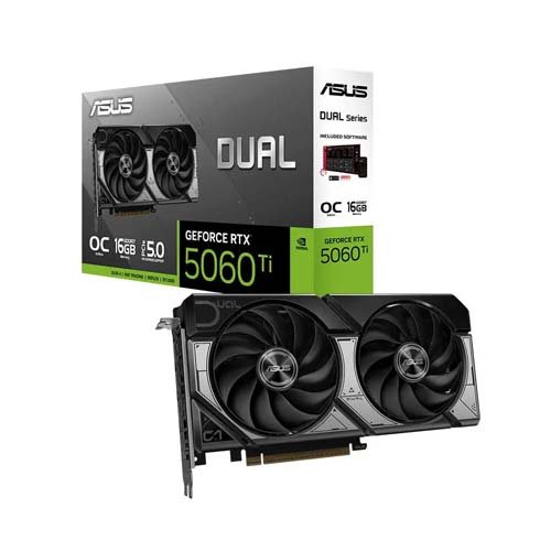 Asus Dual GeForce RTX 5060 Ti 16GB GDDR7 OC Edition Graphics Card DUAL-RTX5060TI-O16G