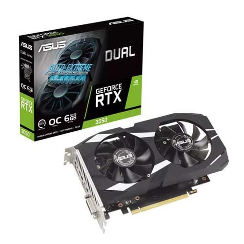 Asus Dual RTX 3050 OC Edition 6GB Gaming Graphics Card DUAL-RTX3050-O6G