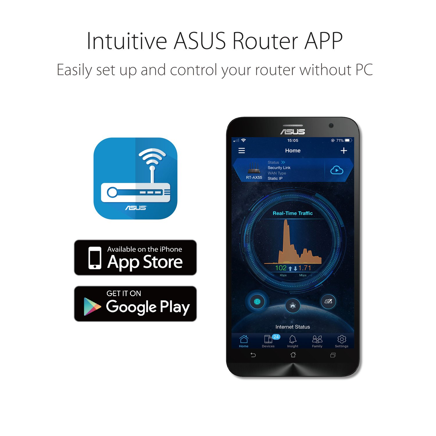 ASUS RT-AX53U (AX1800) Dual Band WiFi 6 Extendable Router 5 ASUS RT-AX53U (AX1800) Dual Band WiFi 6 Extendable Router