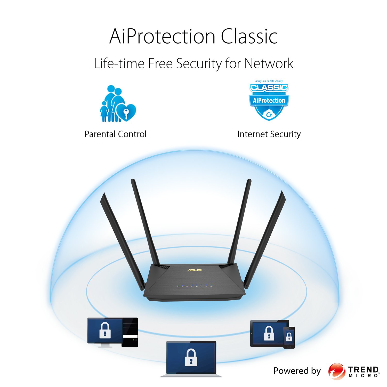 ASUS RT-AX53U (AX1800) Dual Band WiFi 6 Extendable Router 6 ASUS RT-AX53U (AX1800) Dual Band WiFi 6 Extendable Router