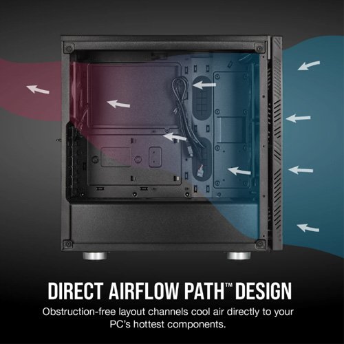 Corsair 275R Airflow Tempered Glass Mid-Tower Gaming Case Black CC-9011181-WW