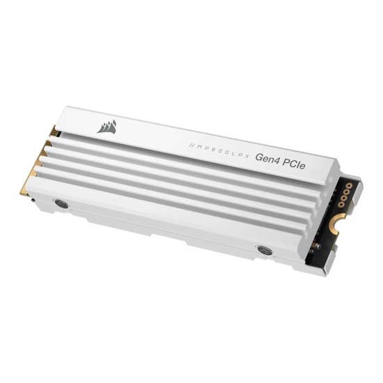 Corsair MP600 PRO LPX 1TB PCIe Gen4 x4 NVMe M.2 White SSD – PS5* Compatible CSSD-F1000GBMP600PLPW