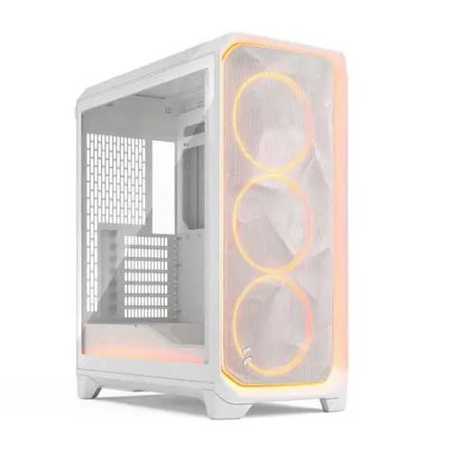 Fractal Design Meshify 3 Ambience Pro RGB Clear TG Side Panel ATX Mid Tower Cabinet White FD-C-MES3A-05