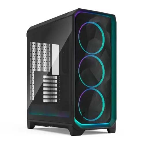 Fractal Design Meshify 3 Ambience Pro RGB Light Tinted TG Side Panel ATX Mid Tower Cabinet Black FD-C-MES3A-03