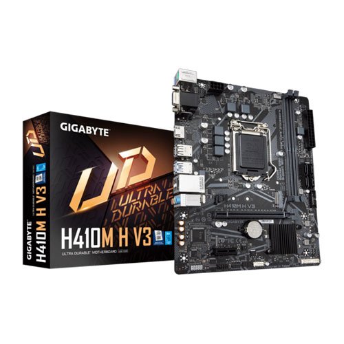 Gigabyte H410M-H V3 Motherboard (INTEL Socket 1200/10TH Generation CORE Series CPU/MAX 64GB DDR4 2933MHZ) 3 Gigabyte H410M-H V3 Motherboard (INTEL Socket 1200/10TH Generation CORE Series CPU/MAX 64GB DDR4 2933MHZ)