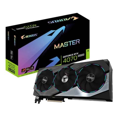 Gigabyte Aorus GeForce RTX 4070 Super Master 12GB Graphic Card GV-N407SAORUS M-12GD