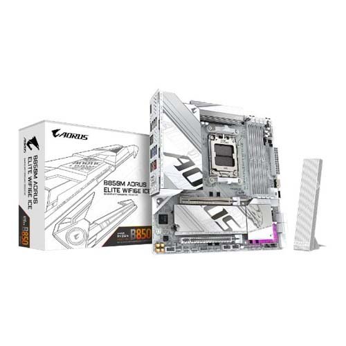 Gigabyte B850M AORUS ELITE WIFI6E ICE AM5 M-ATX AM5 DDR5 Motherboard