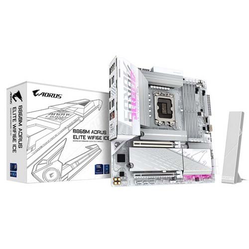 Gigabyte B860M Aorus Elite WiFi6E ICE LGA 1851 mATX Motherboard B860M A ELT WF6E ICE