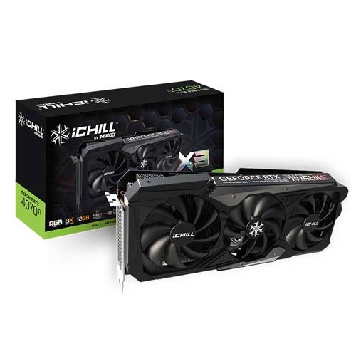 INNO3D GEFORCE RTX 4070 Ti ICHILL X3 Graphic Card C407T3-126XX-186148H