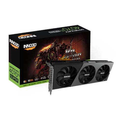 Inno3d RTX 4070 Ti Super X3 OC 16GB GDDR6X Gaming Graphics Card N407TS3-166XX-186158N