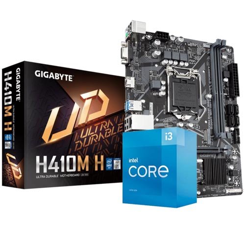 Intel Core i3-10105 Processor BX8070110105   GIGABYTE H410M-H Micro ATX Motherboard
