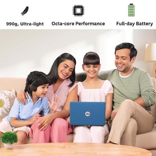 JioBook 11 (2023) Mediatek 8788 Octa-core 4GB LPDDR4 64GB Thin and Light Laptop NB1112MM(BLU)