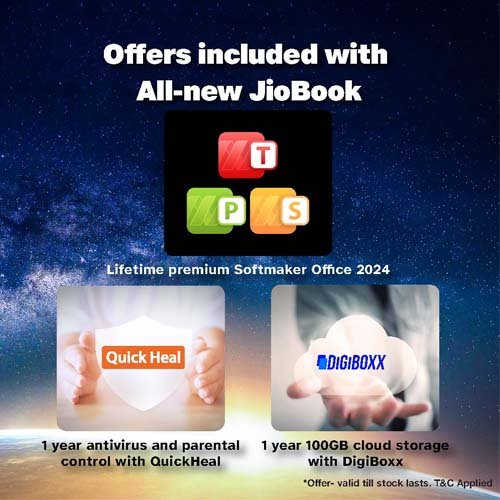 JioBook 11 (2023) Mediatek 8788 Octa-core 4GB LPDDR4 64GB Thin and Light Laptop NB1112MM(BLU)