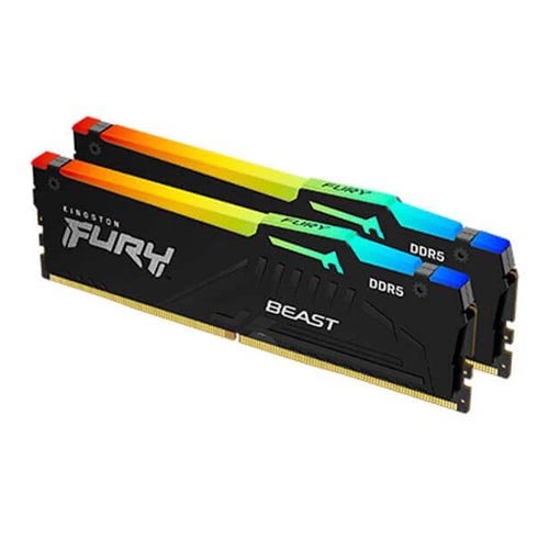 Kingston Fury Beast RGB EXPO 32GB (16GBx2) DDR5 6000MHz Desktop Memory (Black) KF560C30BBEAK2-32