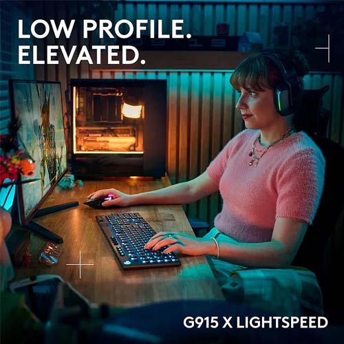 Logitech G G915 X LIGHTSPEED Low-Profile Wireless RGB Mechanical Gaming Keyboard 920-012680 Carbon-Tactile 4 Logitech G G915 X LIGHTSPEED Low-Profile Wireless RGB Mechanical Gaming Keyboard 920-012680 Carbon-Tactile