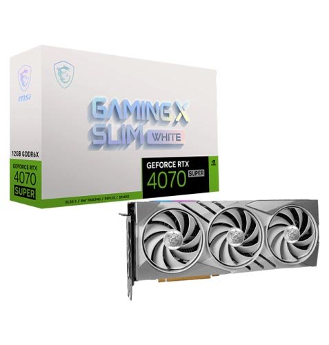 MSI GeForce RTX 4070 SUPER 12G GAMING X SLIM White Graphic Card