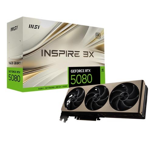 MSI GeForce RTX 5080 16G INSPIRE 3X OC Graphics Card