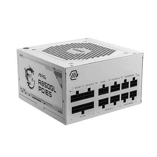 MSI MAG A850GL 850 Watt PCIe5 White Power Supply