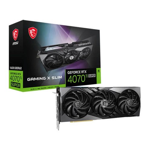 MSI GeForce RTX 4070 Ti Super Gaming X Slim 16GB Graphics Card RTX-4070-Ti-SUPER-16G-GAMING-X-SLIM