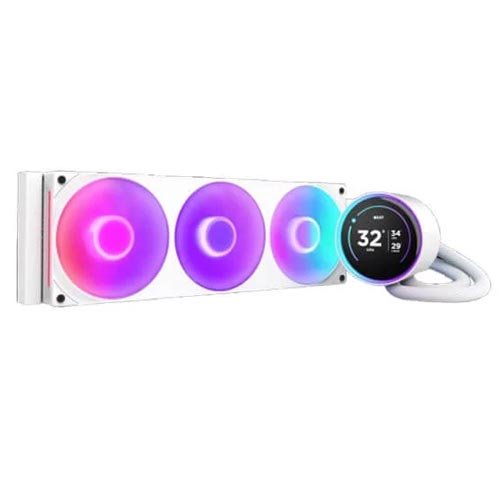 NZXT Kraken Elite 360 RGB CPU Liquid Cooler with IPS LCD (White) RL-KR36E-W2
