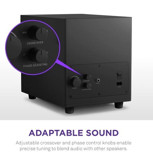 NZXT Relay PC Gaming Subwoofer- Black AP-SUB80-UK