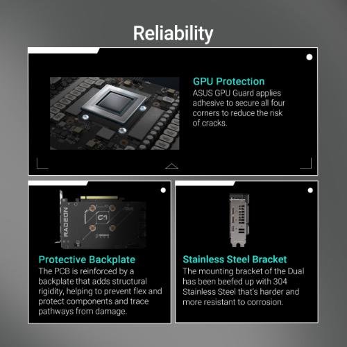 ASUS Dual Radeon RX 9060 XT 8G GDDR6 Graphic Card DUAL-RX9060XT-8G