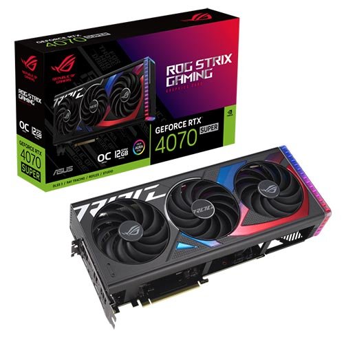 ASUS ROG Strix GeForce RTX 4070 SUPER 12GB GDDR6X OC Edition Graphic Card ROG-STRIX-RTX4070S-O12G-GAMING