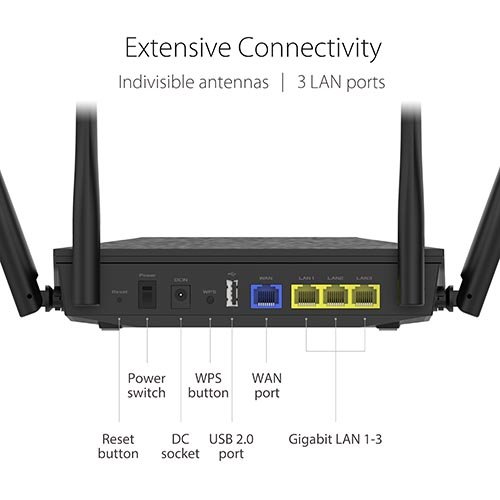 ASUS RT-AX53U (AX1800) Dual Band WiFi 6 Extendable Router 12 ASUS RT-AX53U (AX1800) Dual Band WiFi 6 Extendable Router