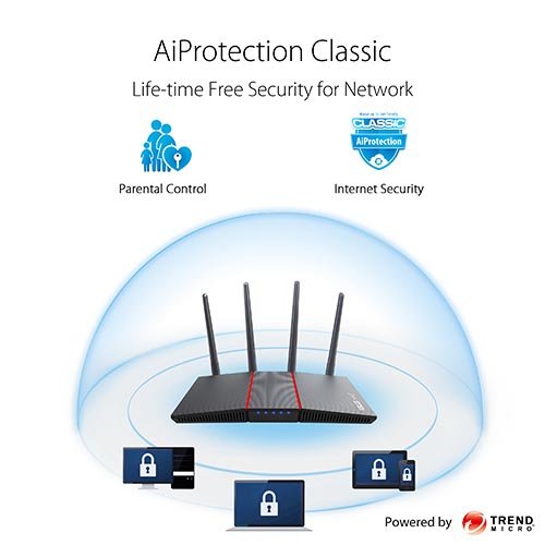 ASUS RT-AX55 (AX1800) Dual Band WiFi 6 Extendable Router 5 ASUS RT-AX55 (AX1800) Dual Band WiFi 6 Extendable Router