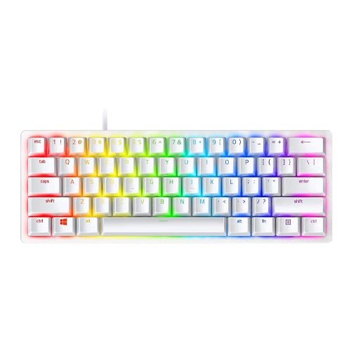 Razer Huntsman Mini Gaming Keyboard Clicky Optical Purple Switches (Mercury) RZ03-03390300-R3M1