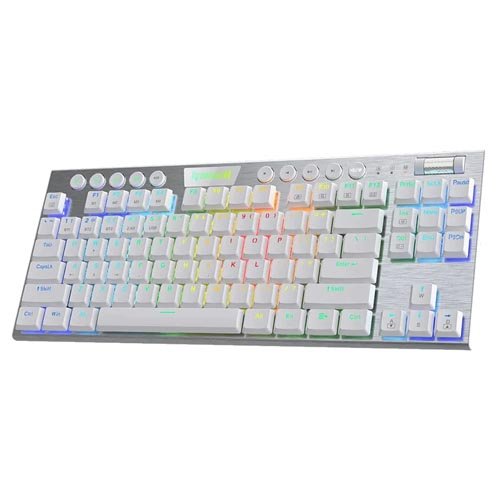 Redragon HORUS K621 Pro TKL Wired 2.4G BT Mechanical Keyboard White (Red Switch)