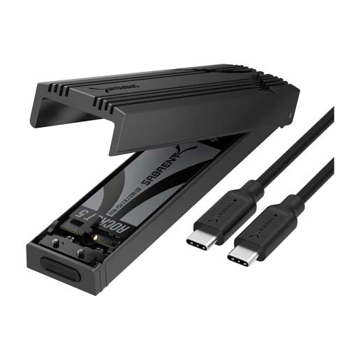 SABRENT USB 3.2 Type-C Tool-free Enclosure for M.2 PCIe NVMe SSDs EC-PNVO