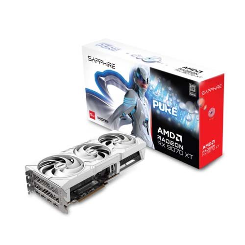 Sapphire Pure AMD Radeon RX 9070 XT OC Graphic Card 11348-02-20G