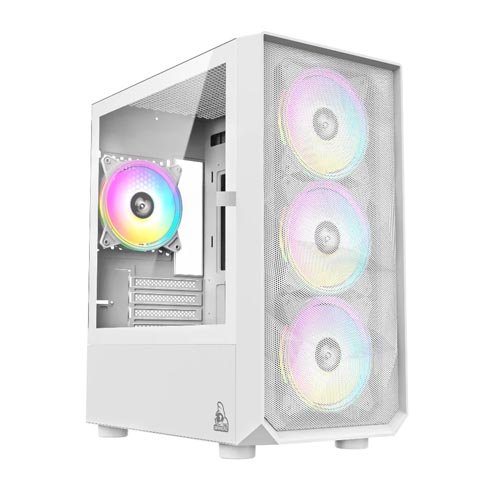 TAG Gamerz Pulser ARGB MATX Mid Tower Cabinet (White) TG-C-Pulser-W