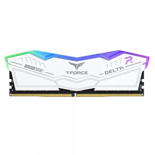 TeamGroup T-Force Delta RGB 16GB (16GBx1) DDR5 5600MHz Desktop RAM (White) FF4D516G5600HC36B01