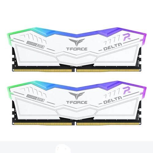 TeamGroup T-Force Delta RGB 32GB (16GBx2) DDR5 5600MHz Ram (White) FF4D532G5600HC32DC01
