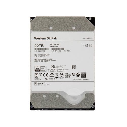 WD Ultrastar DC 0F48155 HC570 22TB 3.5″ 7200RPM SATA3 6Gb/s 512M Internal Hard Drive WUH722222ALE6L4