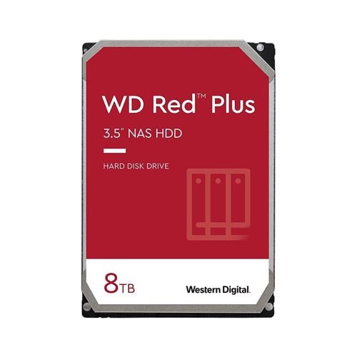 WD Red Plus 8TB NAS 3.5 Inch 5640 RPM Hard Disk Drive WD80EFPX