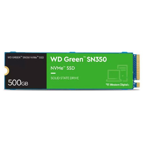 Western Digital Green SN350 500GB M.2 NVMe Gen3 Internal SSD WDS500G2G0C