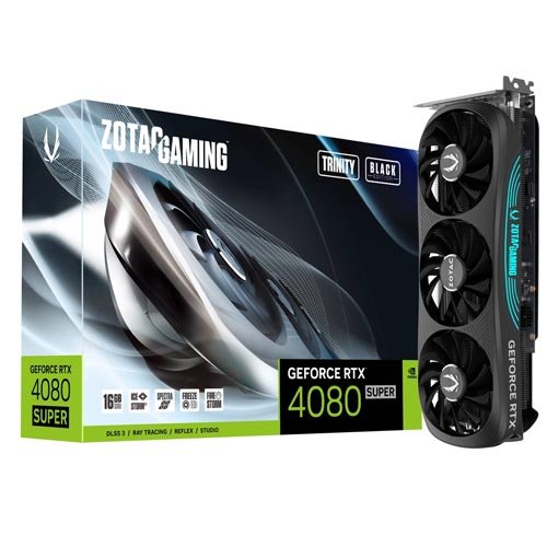 ZOTAC GAMING GeForce RTX 4080 SUPER Trinity Black Edition 16GB GDDR6X Graphic Card ZT-D40820D-10P