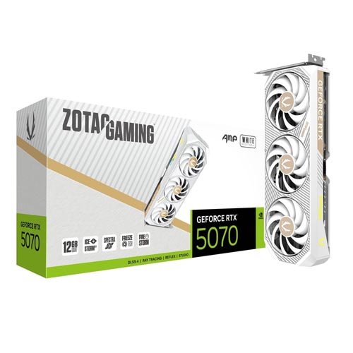 ZOTAC GAMING GeForce RTX 5070 AMP White Edition Graphic Card ZT-B50700FQ-10P