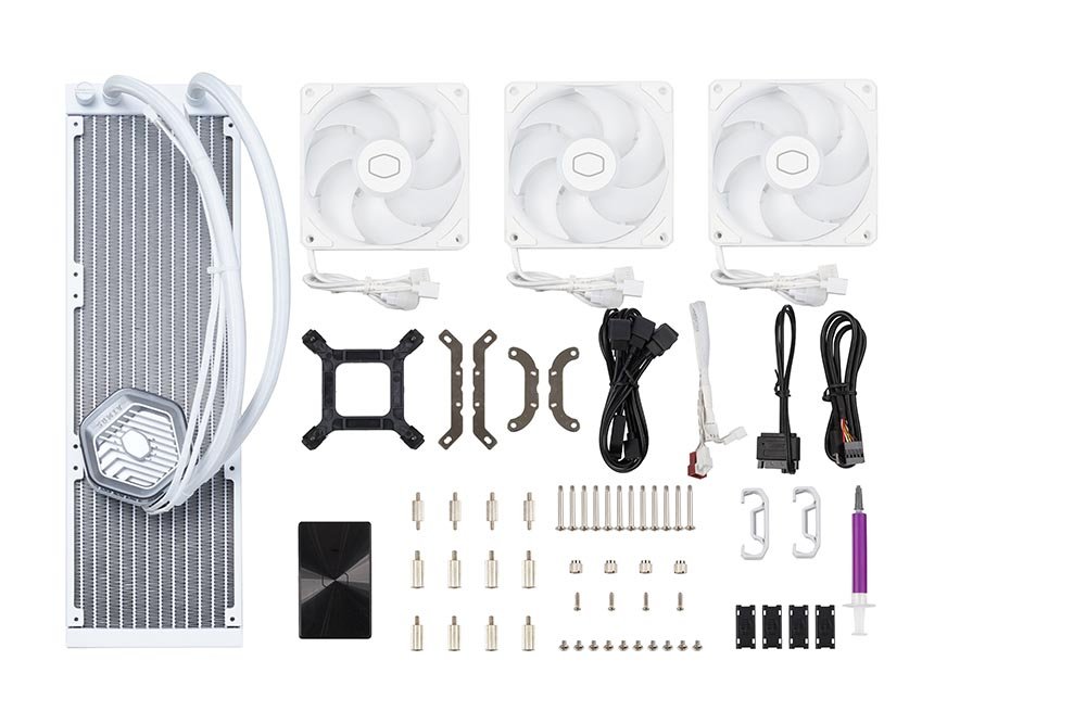 Cooler Master MasterLiquid 360 Atmos ARGB 360mm CPU Liquid Cooler (White) MLX-D36M-A25PZ-RW